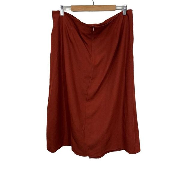NWT Side Faux Wrap Cinnamon Fall Midi Skirt, 1XL - Picture 2 of 10